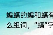 蝙蝠的蝙和蝠有什么组词　“蝙”字怎么组词，“蝠”字怎么组词?谢谢，急需