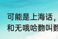 可能是上海话，求高人解答:拉丝机覅和无哦哈覅叫覅偶家　勿要读音