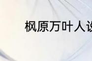 枫原万叶人设　原神万叶生日