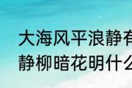 大海风平浪静有什么含义吗　风平浪静柳暗花明什么意思