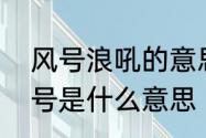 风号浪吼的意思是什么　风号浪吼中号是什么意思