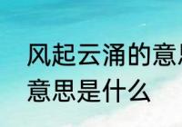 风起云涌的意思是什么　风起云涌的意思是什么