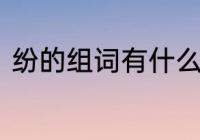 纷的组词有什么　纷字的组词是什么