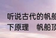 听说古代的帆船可以逆风行驶,谁能说下原理　帆船顶风而行的原理