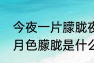 今夜一片朦胧夜出自那首歌曲　今夜月色朦胧是什么歌