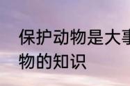 保护动物是大事你还知道什么保护动物的知识