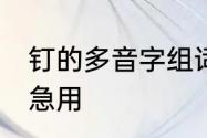 钉的多音字组词　钉组四字词语谢谢!急用