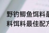 野钓鲫鱼饵料最佳配方　野钓鲫鱼窝料饵料最佳配方