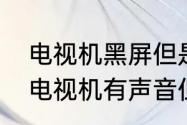 电视机黑屏但是有字有声音怎样处理　电视机有声音但黑屏是什么原因