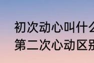 初次动心叫什么　男生第一次心动与第二次心动区别