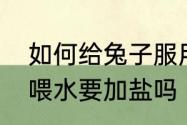 如何给兔子服用地克珠利溶液　兔子喂水要加盐吗