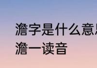 澹字是什么意思，是多音字吗　敬静澹一读音