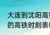 大连到沈阳高铁站点　有大连到沈阳的高铁时刻表吗