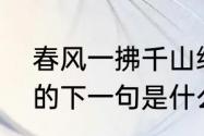 春风一拂千山绿　“春风一拂千山绿”的下一句是什么