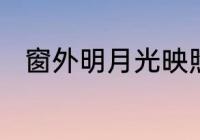 窗外明月光映照我脸庞是什么意思