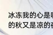 冰冻我的心是哪首歌的歌词　又是冷的秋又是凉的夜文案