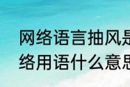 网络语言抽风是什么意思啊　抽字网络用语什么意思