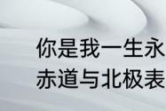 你是我一生永远的唯一歌名是什么　赤道与北极表达的爱情含义是什么