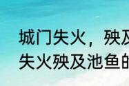 城门失火，殃及池鱼什么意思　城门失火殃及池鱼的成语故事