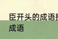 臣开头的成语接龙　臣字躺着是什么成语