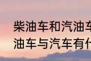 柴油车和汽油车的区别和优缺点　柴油车与汽车有什么区别