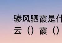 骖风驷霞是什么意思，打什么动物　云（）霞（）的四字词语