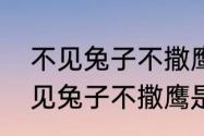 不见兔子不撒鹰比喻什么样的人　不见兔子不撒鹰是什么意思