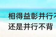 相得益彰并行不悖的意思　并行不悖还是并行不背