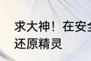 求大神！在安全模式下怎么删除冰点还原精灵