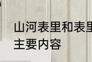 山河表里和表里山河区别　表里山河主要内容