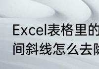 Excel表格里的右斜线怎么做　表格中间斜线怎么去除