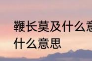 鞭长莫及什么意思　男人说鞭长莫及什么意思