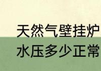 天然气壁挂炉取暖水压参数　壁挂炉水压多少正常