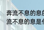 奔流不息的息的意思是什么　车子奔流不息的息是什么意思