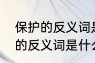 保护的反义词是什么呢　一年级保护的反义词是什么