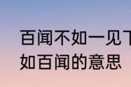 百闻不如一见下一句是什么　一见不如百闻的意思