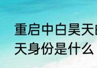 重启中白昊天的身份　极海听雷白昊天身份是什么