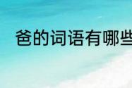 爸的词语有哪些　爸的笔顺和组词