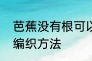 芭蕉没有根可以种活吗　芭蕉树叶的编织方法