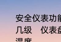 安全仪表功能的安全完整性分级有哪几级　仪表盘显示的四个温度是什么温度