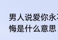 男人说爱你永不后悔怎么回复　永不悔是什么意思