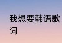 我想要韩语歌《陪在你身边》中文歌词