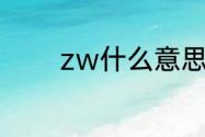 zw什么意思　ZW什么意思