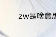 zw是啥意思　zw什么意思