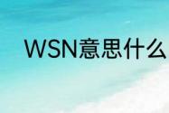 WSN意思什么　wsn是什么意思