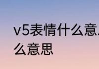 v5表情什么意思　V4、V5、V6是什么意思