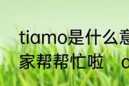 tiamo是什么意思，是哪国语言，大家帮帮忙啦　aiamo意思