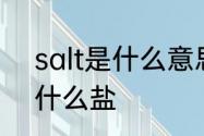 salt是什么意思及反义词　salt盐是什么盐