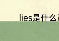 lies是什么意思　lies怎么用