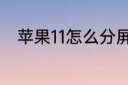 苹果11怎么分屏　苹果11怎么分屏